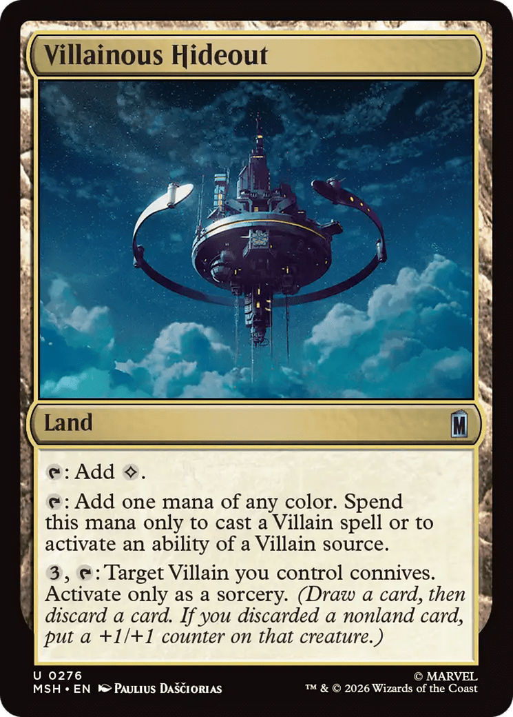 Villainous Hideout [Marvel Super Heroes] MTG Single Magic: The Gathering  | Multizone: Comics And Games