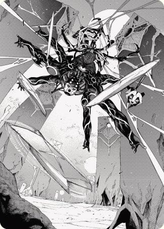 Kaito, Dancing Shadow 2 Art Card [Phyrexia: All Will Be One Art Series] MTG Single Magic: The Gathering  | Multizone: Comics And Games