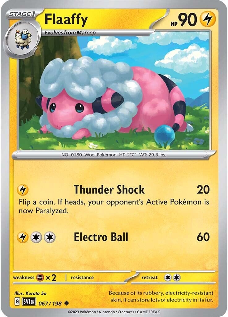 Flaaffy (067/198) [Scarlet & Violet: Base Set] Pokemon Single Pokémon  | Multizone: Comics And Games