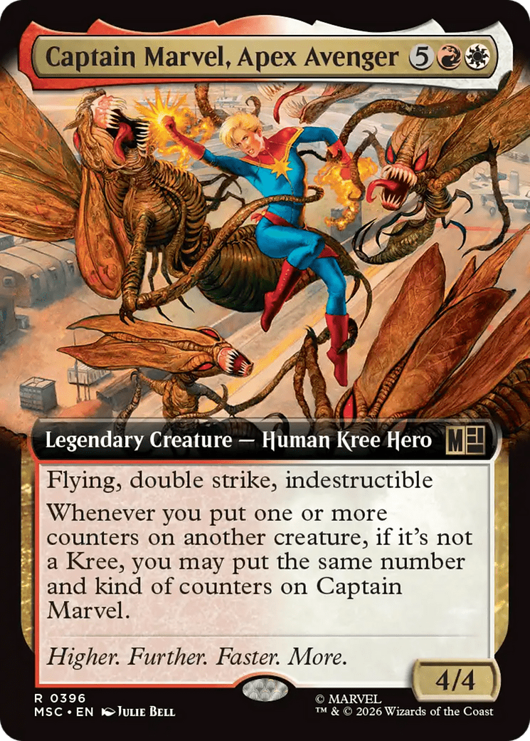 Captain Marvel, Apex Avenger (Extended Art) [Marvel Super Heroes Commander] MTG Single Magic: The Gathering  | Multizone: Comics And Games