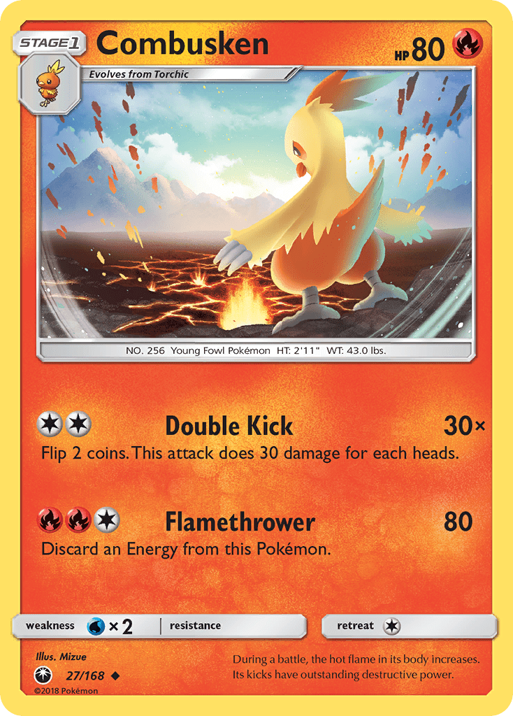 Combusken (27/168) [Sun & Moon: Celestial Storm] Pokemon Single Pokémon  | Multizone: Comics And Games