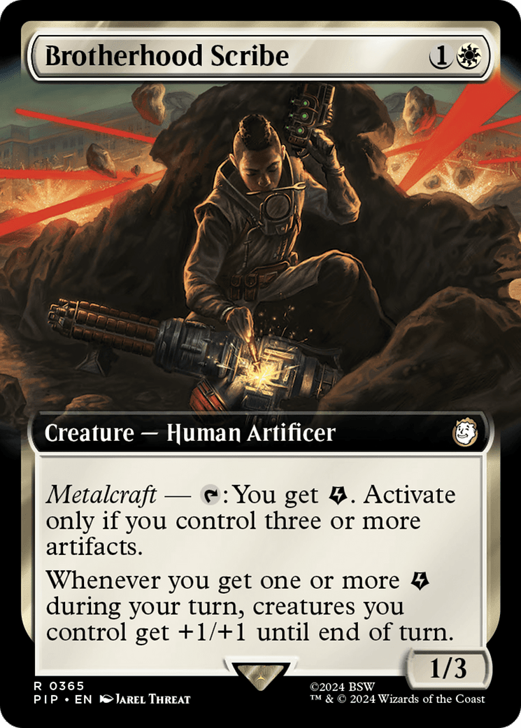 Brotherhood Scribe (Extended Art) [Fallout] MTG Single Magic: The Gathering  | Multizone: Comics And Games