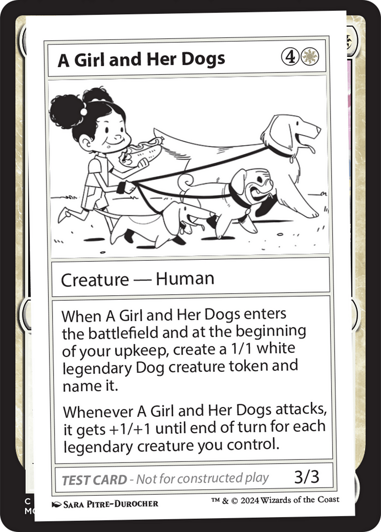 A Girl and Her Dogs [Mystery Booster 2 Playtest Cards] MTG Single Magic: The Gathering  | Multizone: Comics And Games