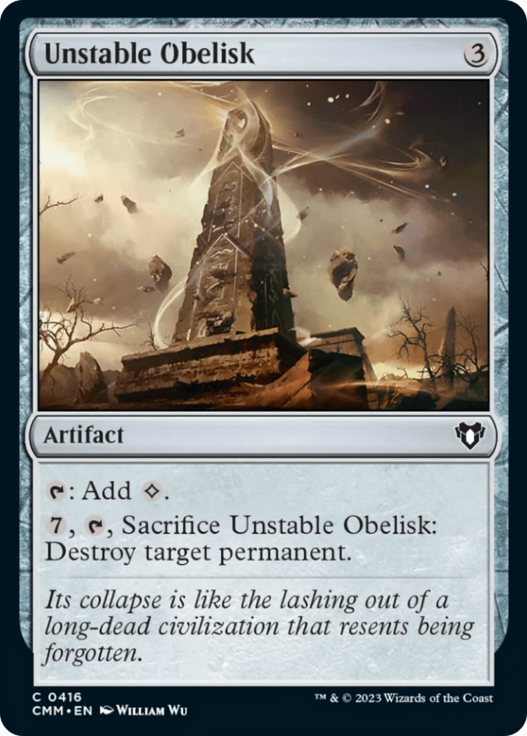 Unstable Obelisk [Commander Masters] MTG Single Magic: The Gathering  | Multizone: Comics And Games