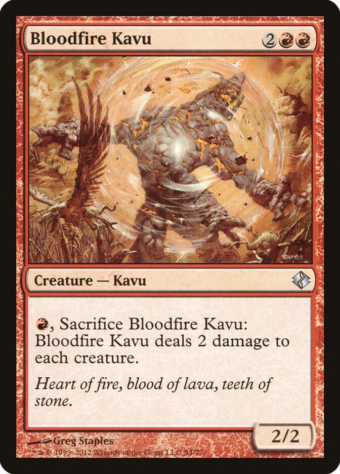 Bloodfire Kavu [Duel Decks: Venser vs. Koth] MTG Single Magic: The Gathering  | Multizone: Comics And Games