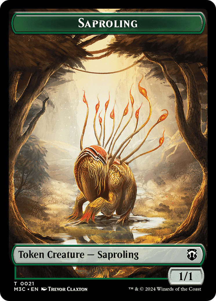 Tarmogoyf // Saproling Double-Sided Token [Modern Horizons 3 Commander Tokens] MTG Single Magic: The Gathering  | Multizone: Comics And Games