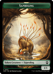 Tarmogoyf // Saproling Double-Sided Token [Modern Horizons 3 Commander Tokens] MTG Single Magic: The Gathering  | Multizone: Comics And Games