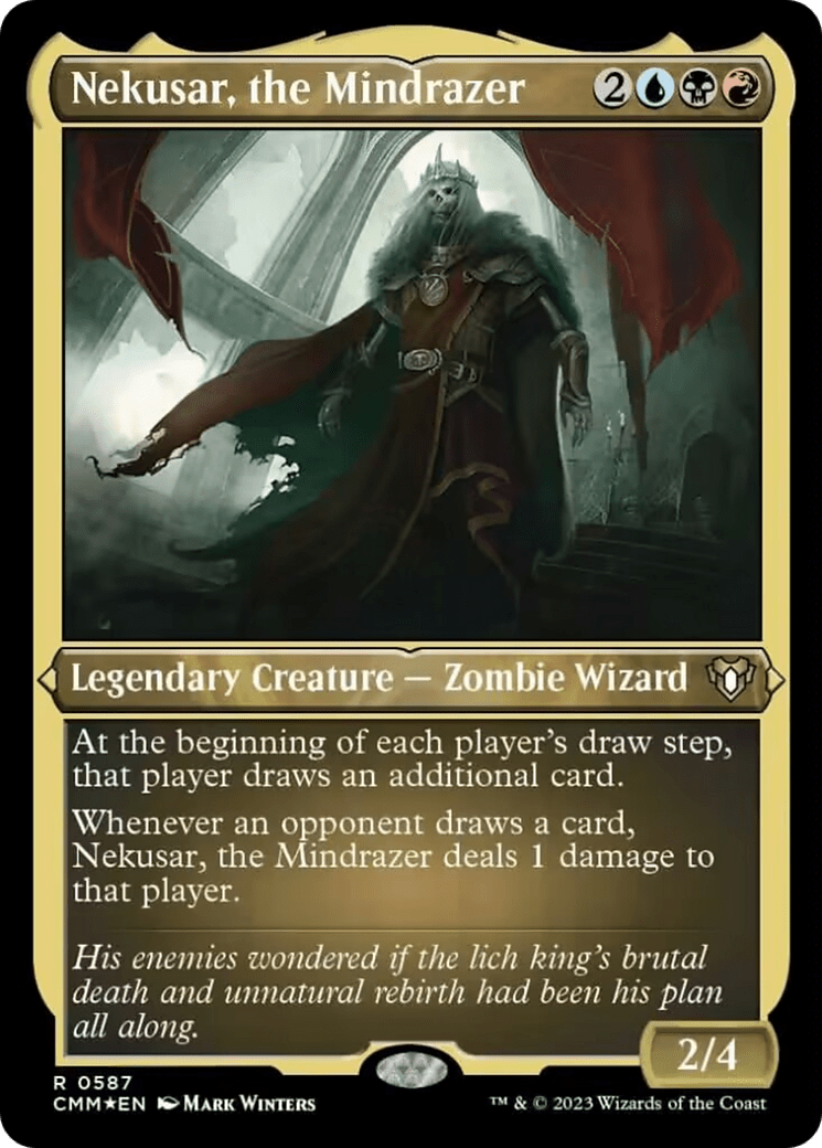 Nekusar, the Mindrazer (Foil Etched) [Commander Masters] MTG Single Magic: The Gathering  | Multizone: Comics And Games