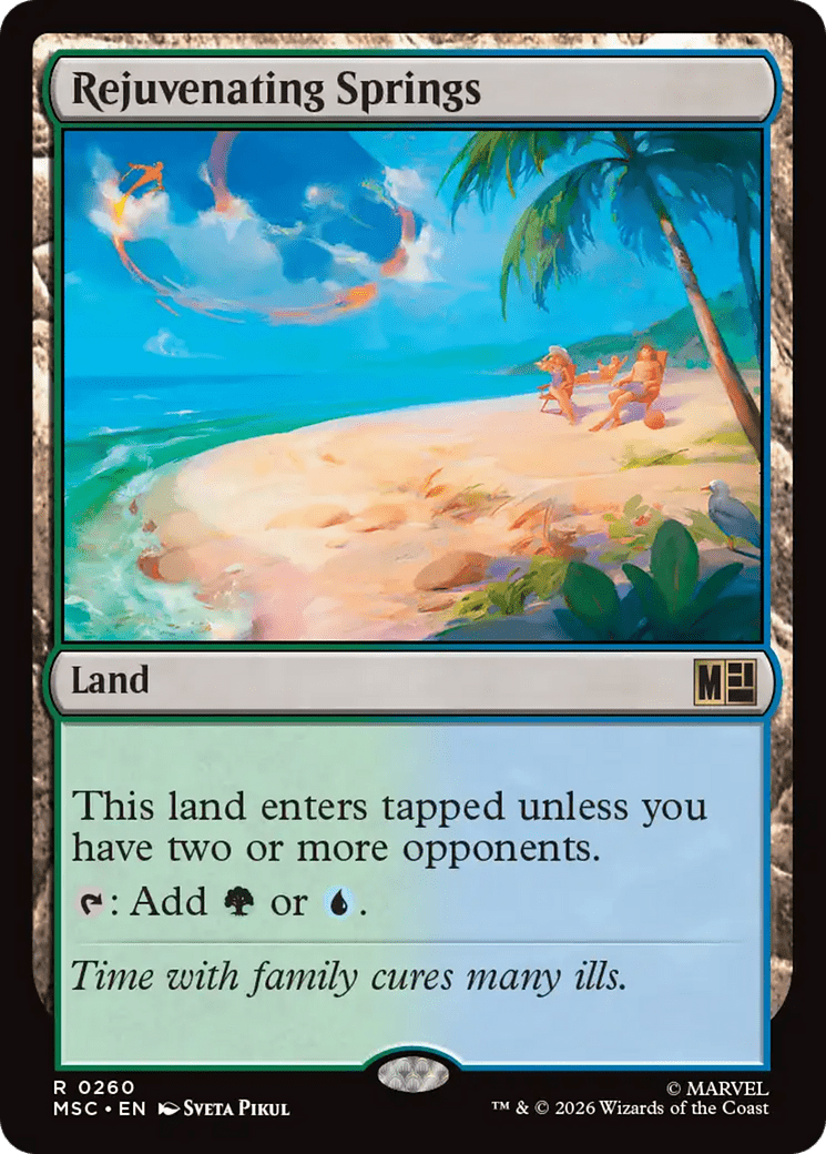 Rejuvenating Springs (Surge Foil) [Marvel Super Heroes Commander] MTG Single Magic: The Gathering  | Multizone: Comics And Games