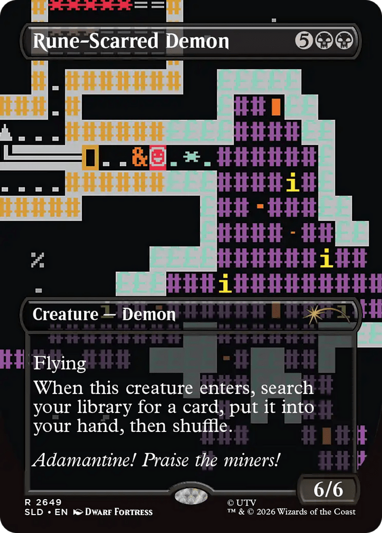 Rune-Scarred Demon [Secret Lair Drop Series] MTG Single Magic: The Gathering  | Multizone: Comics And Games