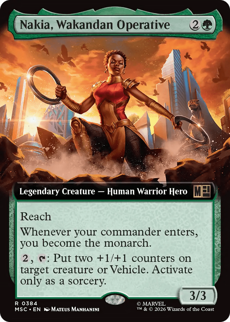 Nakia, Wakandan Operative (Extended Art) [Marvel Super Heroes Commander] MTG Single Magic: The Gathering  | Multizone: Comics And Games