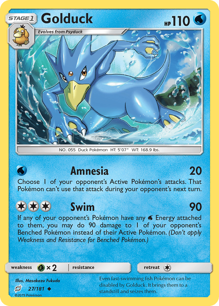 Golduck (27/181) [Sun & Moon: Team Up] Pokemon Single Pokémon  | Multizone: Comics And Games