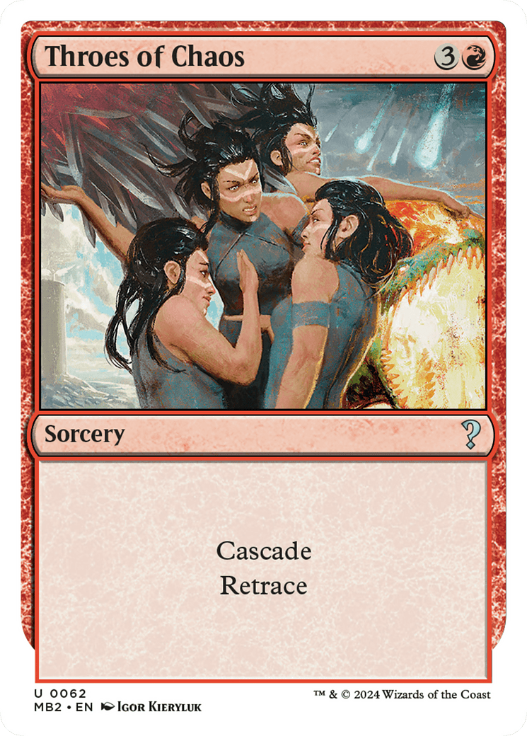 Throes of Chaos (White Border) [Mystery Booster 2] MTG Single Magic: The Gathering  | Multizone: Comics And Games
