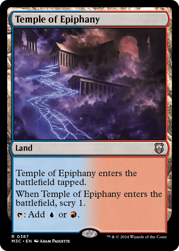Temple of Epiphany (Ripple Foil) [Modern Horizons 3 Commander] MTG Single Magic: The Gathering  | Multizone: Comics And Games