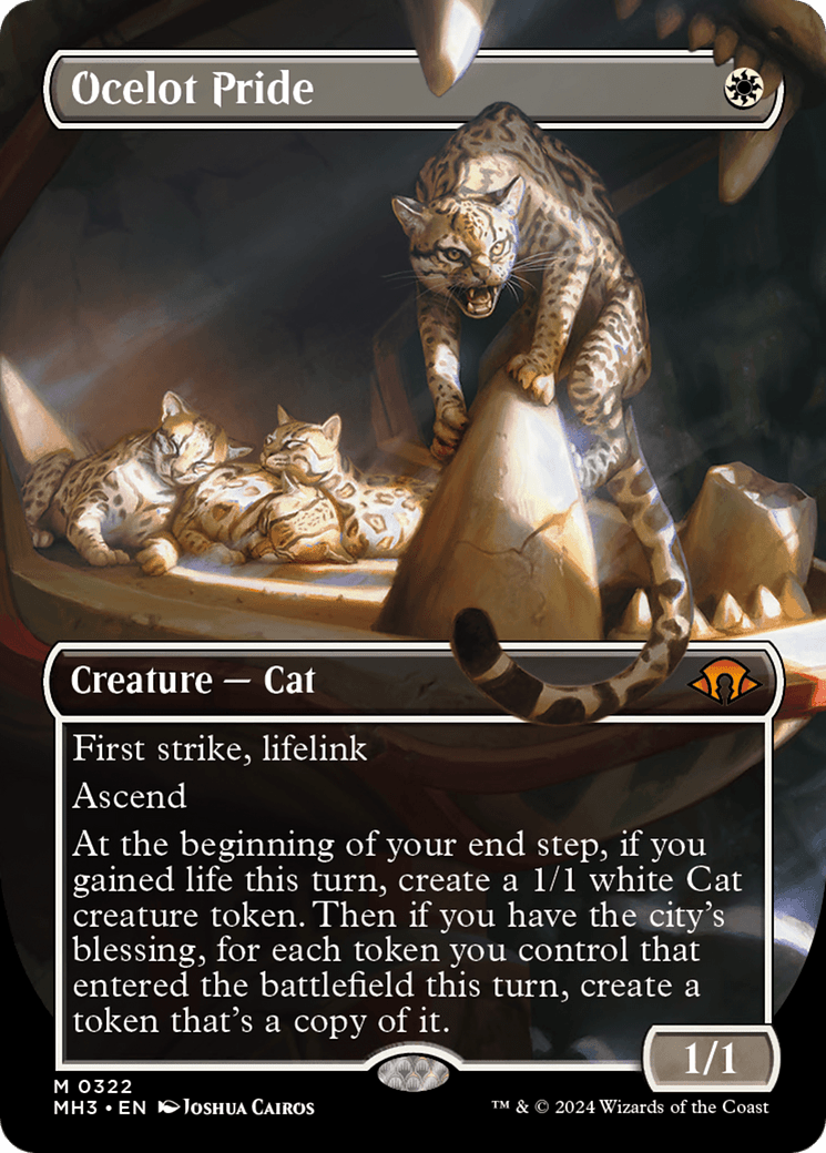 Ocelot Pride (Borderless) [Modern Horizons 3] MTG Single Magic: The Gathering  | Multizone: Comics And Games