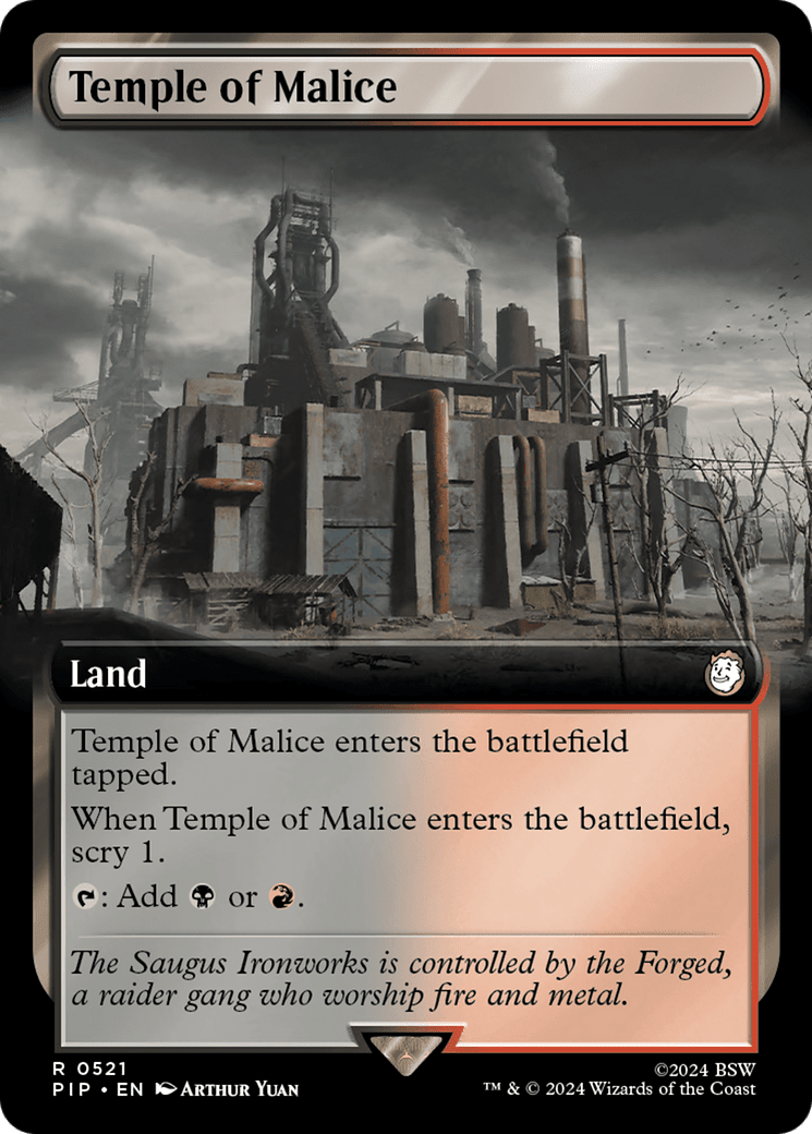 Temple of Malice (Extended Art) [Fallout] MTG Single Magic: The Gathering  | Multizone: Comics And Games