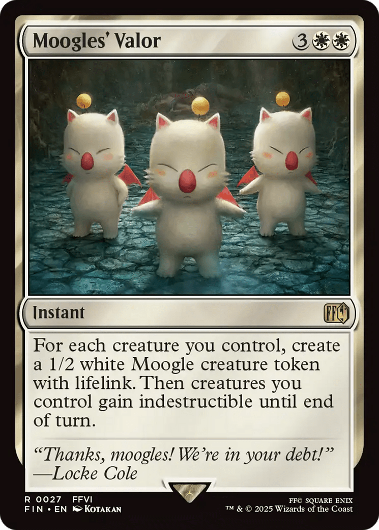 Moogles' Valor [FINAL FANTASY] MTG Single Magic: The Gathering  | Multizone: Comics And Games