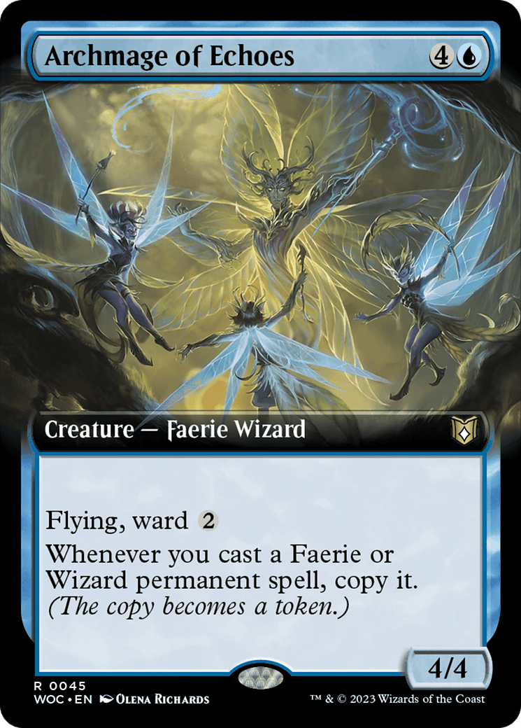 Archmage of Echoes (Extended Art) [Wilds of Eldraine Commander] MTG Single Magic: The Gathering  | Multizone: Comics And Games