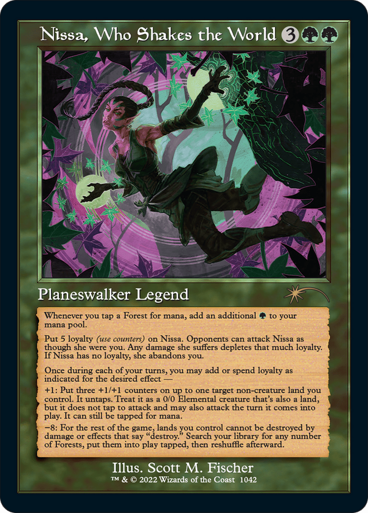 Nissa, Who Shakes the World (Retro) [Secret Lair Drop Series] MTG Single Magic: The Gathering  | Multizone: Comics And Games
