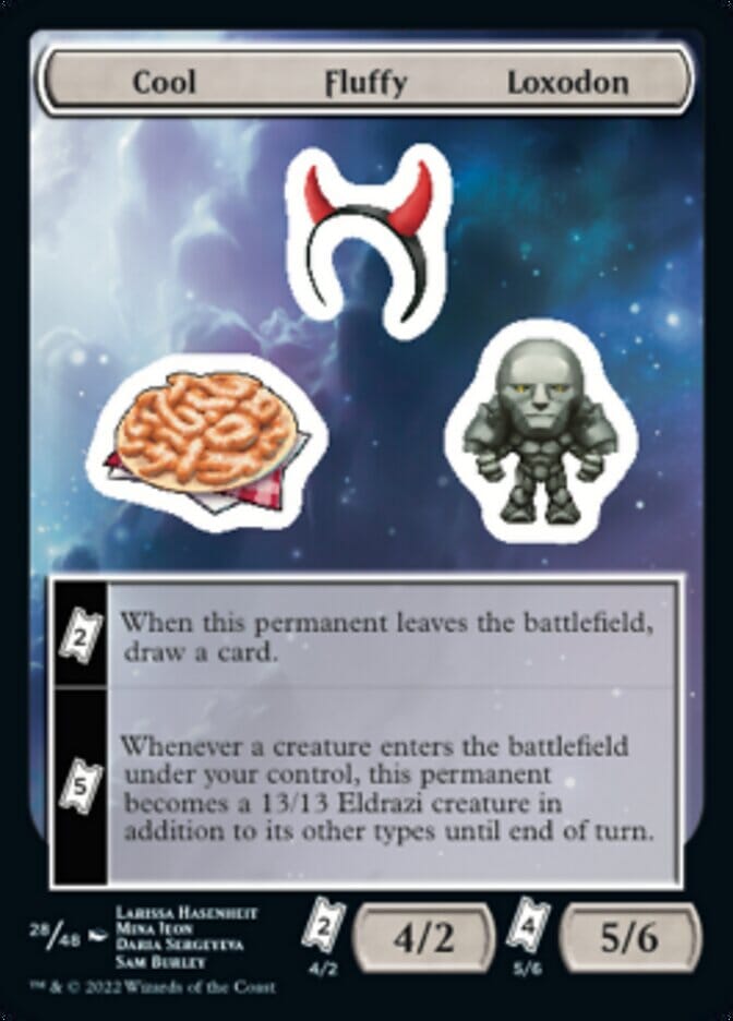 Cool Fluffy Loxodon [Unfinity Stickers] MTG Single Magic: The Gathering  | Multizone: Comics And Games