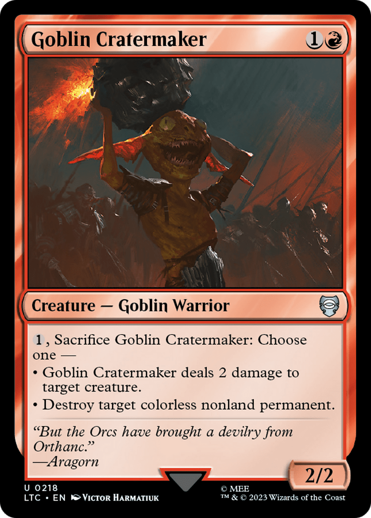 Goblin Cratermaker [The Lord of the Rings: Tales of Middle-Earth Commander] MTG Single Magic: The Gathering  | Multizone: Comics And Games