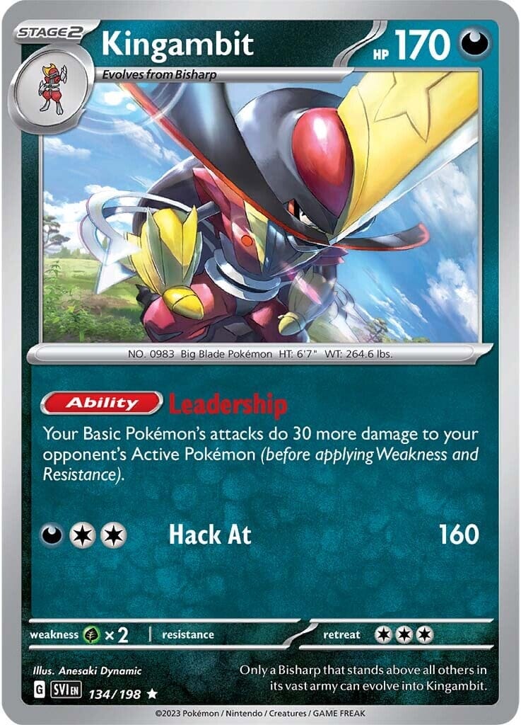 Kingambit (134/198) [Scarlet & Violet: Base Set] Pokemon Single Pokémon  | Multizone: Comics And Games
