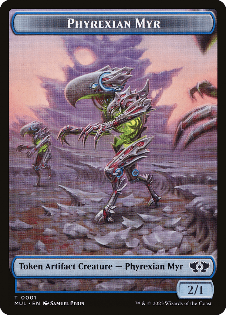 Phyrexian Myr // Spirit (14) Double-Sided Token [March of the Machine Tokens] MTG Single Magic: The Gathering  | Multizone: Comics And Games