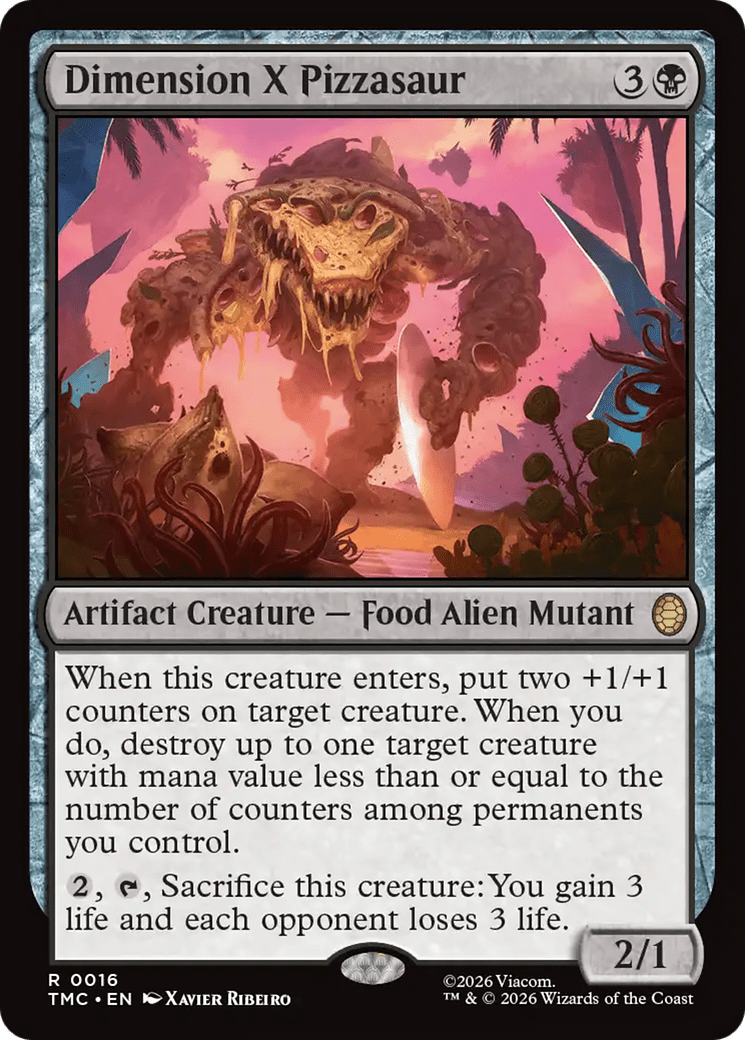 Dimension X Pizzasaur [Teenage Mutant Ninja Turtles Commander] MTG Single Magic: The Gathering  | Multizone: Comics And Games