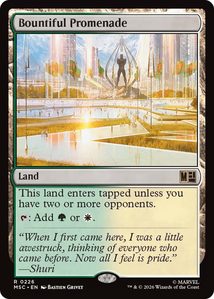 Bountiful Promenade (Surge Foil) [Marvel Super Heroes Commander] MTG Single Magic: The Gathering  | Multizone: Comics And Games