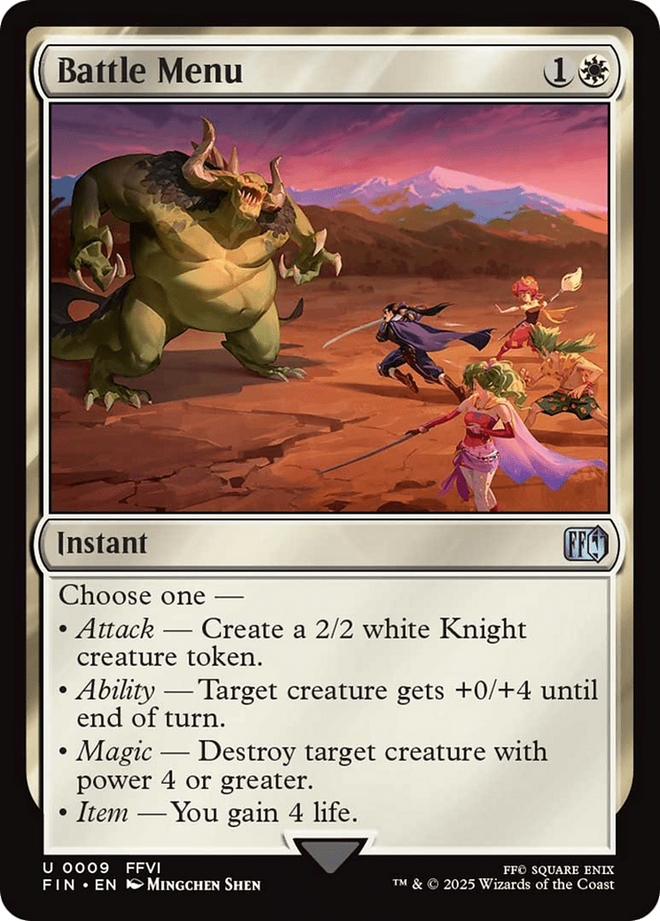 Battle Menu [FINAL FANTASY] MTG Single Magic: The Gathering  | Multizone: Comics And Games