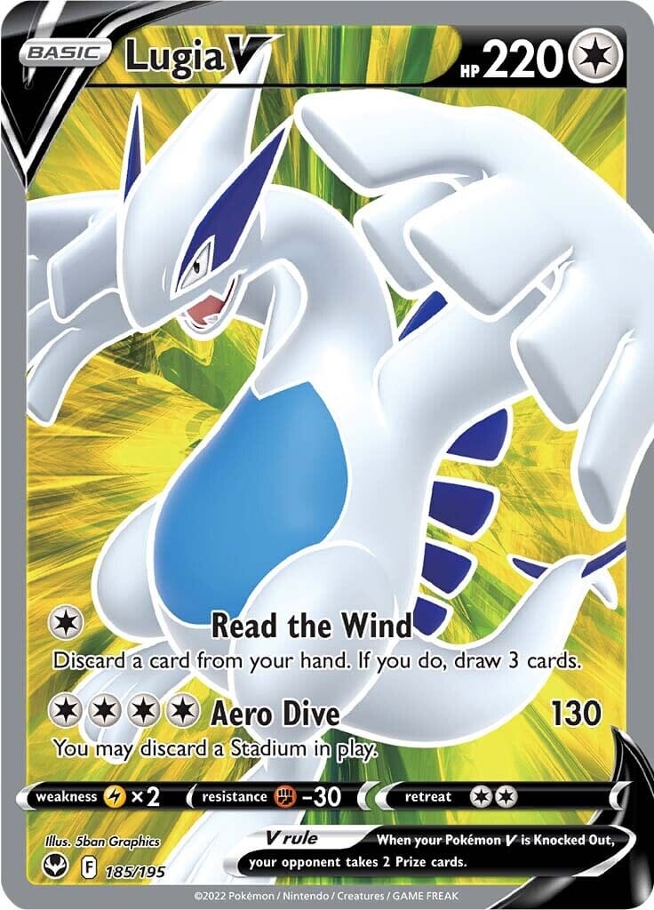 Lugia V (185/195) [Sword & Shield: Silver Tempest] Pokemon Single Pokémon  | Multizone: Comics And Games