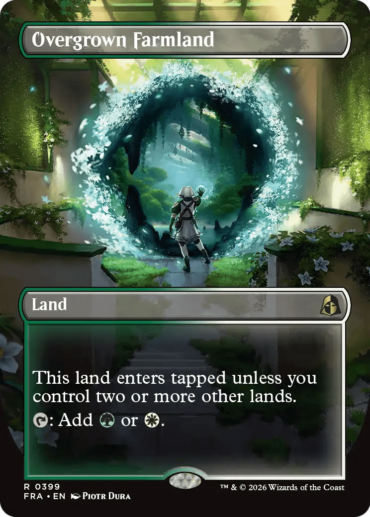 Overgrown Farmland (Borderless) [Reality Fracture] MTG Single Magic: The Gathering  | Multizone: Comics And Games