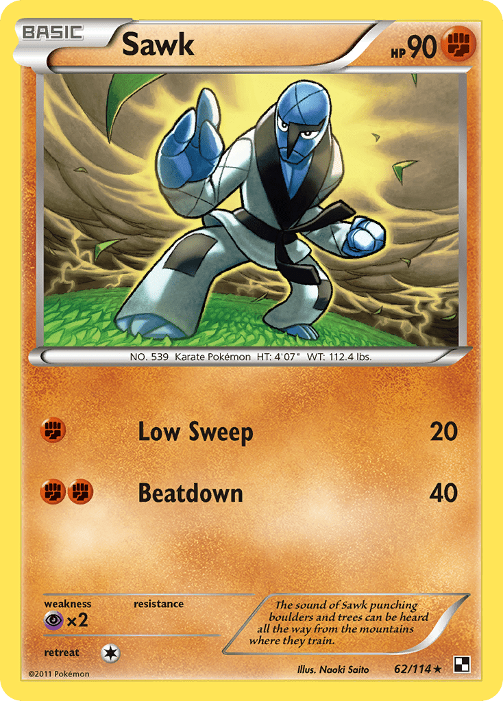 Sawk (62/114) [Black & White: Base Set] Pokemon Single Pokémon  | Multizone: Comics And Games