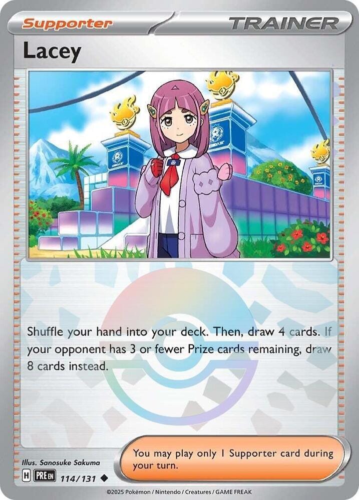 Lacey (114/131) (Poke Ball Pattern) [Scarlet & Violet: Prismatic Evolutions] Pokemon Single Pokémon  | Multizone: Comics And Games
