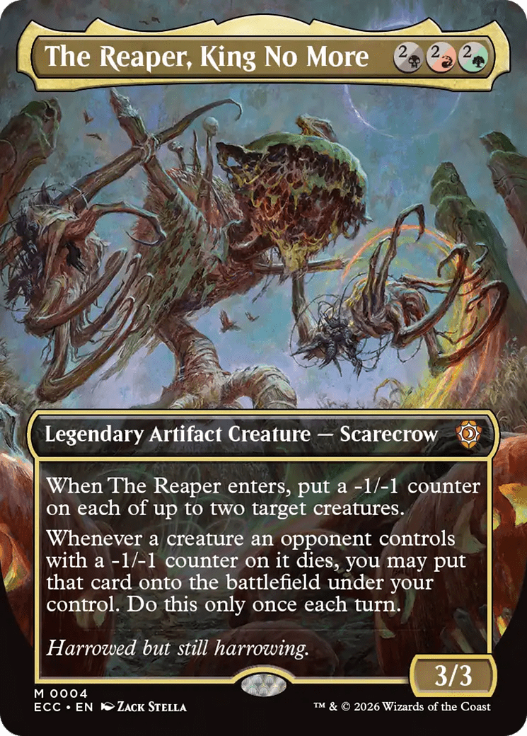 The Reaper, King No More (Borderless) [Lorwyn Eclipsed Commander] MTG Single Magic: The Gathering  | Multizone: Comics And Games
