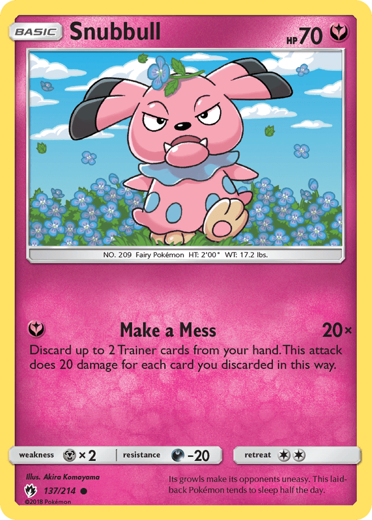 Snubbull (137/214) [Sun & Moon: Lost Thunder] Pokemon Single Pokémon  | Multizone: Comics And Games