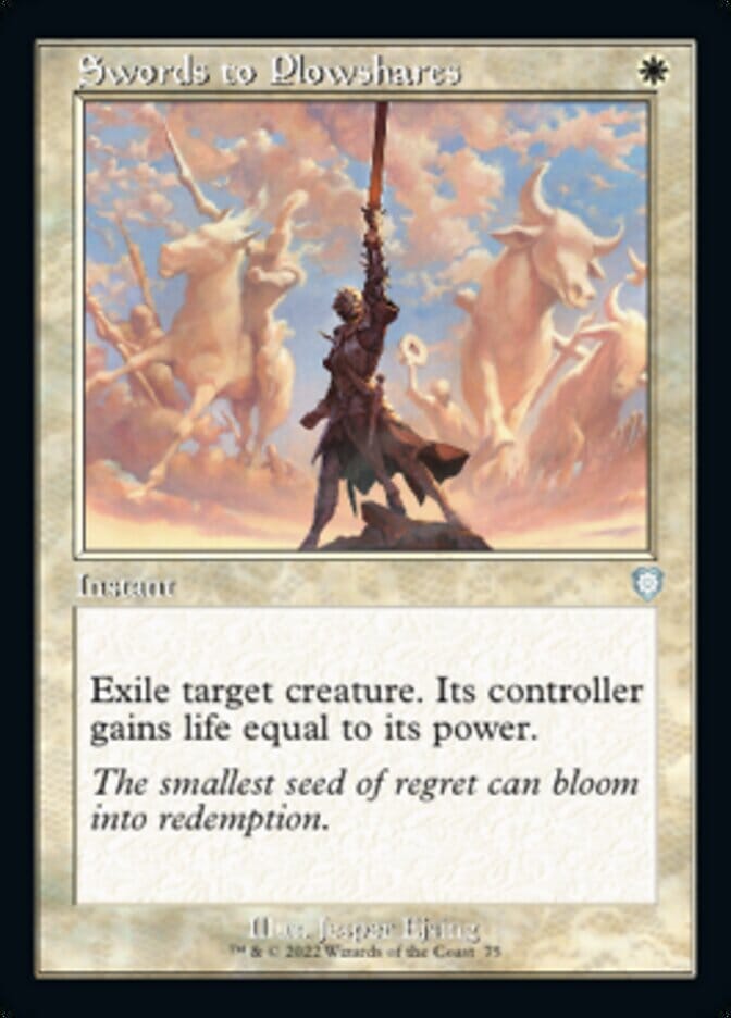 Swords to Plowshares (Retro) [The Brothers' War Commander] MTG Single Magic: The Gathering  | Multizone: Comics And Games