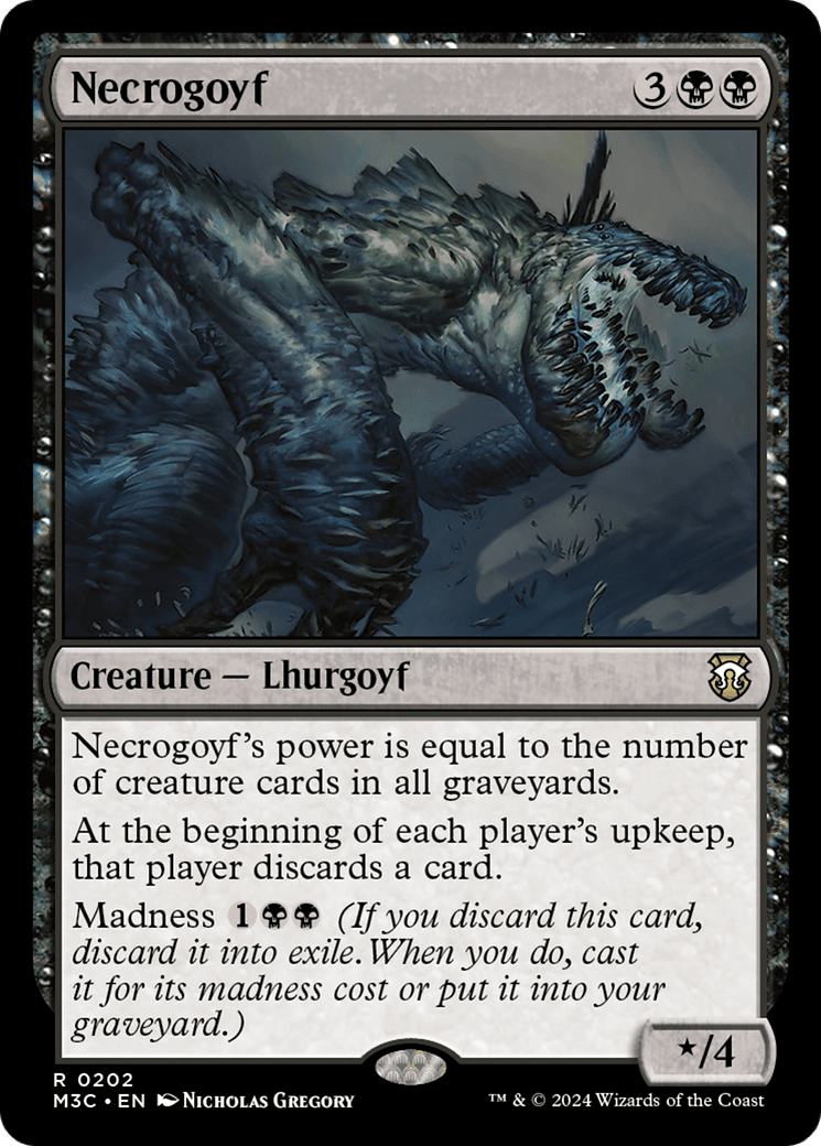 Necrogoyf (Ripple Foil) [Modern Horizons 3 Commander] MTG Single Magic: The Gathering  | Multizone: Comics And Games