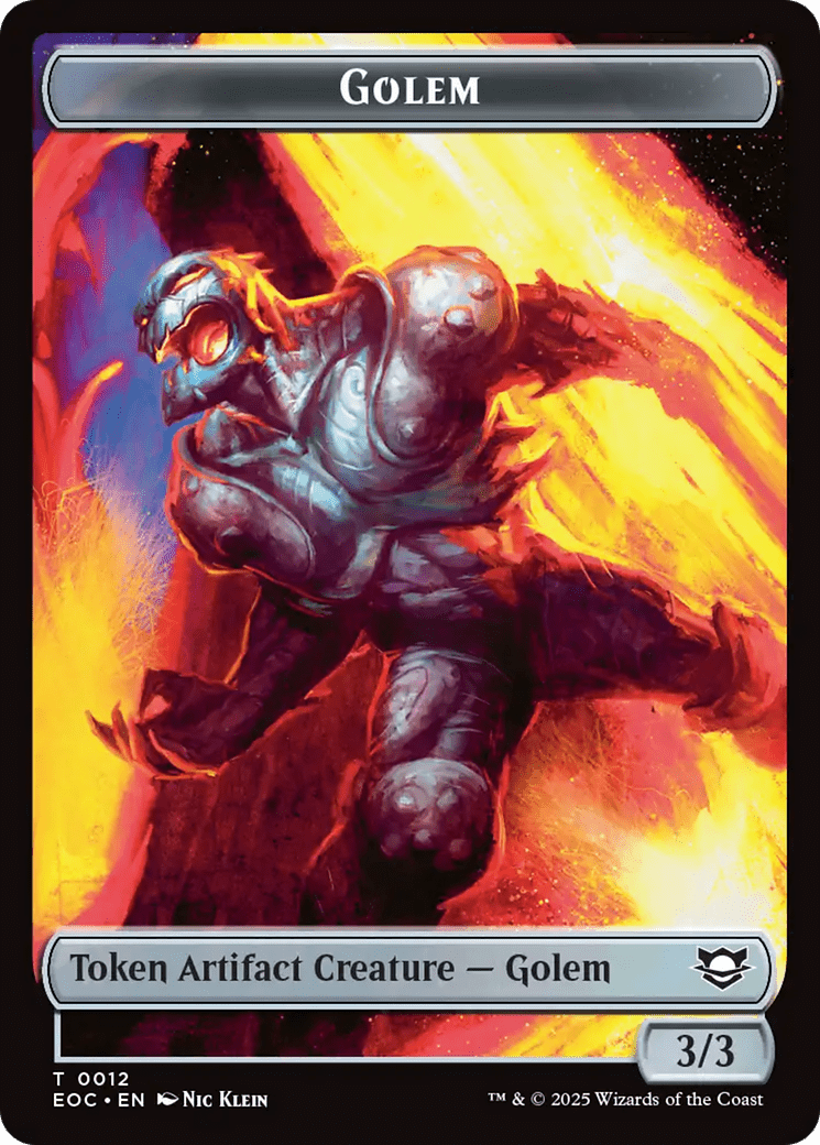 Copy // Golem (0012) Double-Sided Token [Edge of Eternities Commander Tokens] MTG Single Magic: The Gathering  | Multizone: Comics And Games
