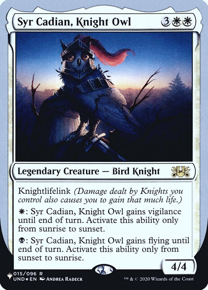 Syr Cadian, Knight Owl (Unfinity Foil Edition) [The List] MTG Single Magic: The Gathering  | Multizone: Comics And Games