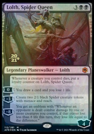 Lolth, Spider Queen [Dungeons & Dragons: Adventures in the Forgotten Realms Prerelease Promos] MTG Single Magic: The Gathering  | Multizone: Comics And Games