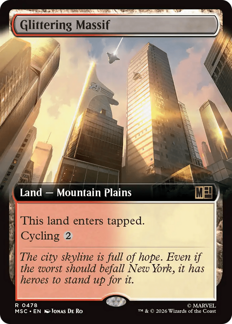 Glittering Massif (Extended Art) [Marvel Super Heroes Commander] MTG Single Magic: The Gathering  | Multizone: Comics And Games
