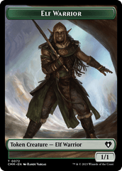 Elf Warrior // Cleric Double-Sided Token [Commander Masters Tokens] MTG Single Magic: The Gathering  | Multizone: Comics And Games