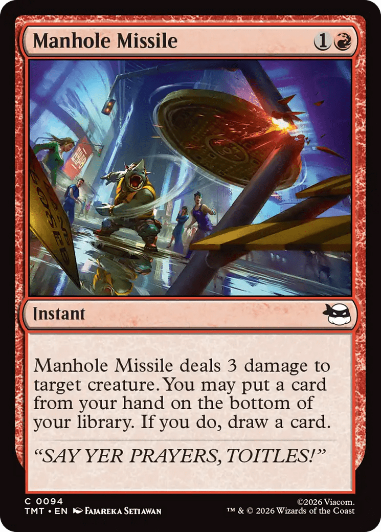 Manhole Missile [Teenage Mutant Ninja Turtles] MTG Single Magic: The Gathering  | Multizone: Comics And Games