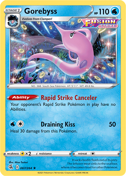 Gorebyss (067/264) [Sword & Shield: Fusion Strike] Pokemon Single Pokémon  | Multizone: Comics And Games