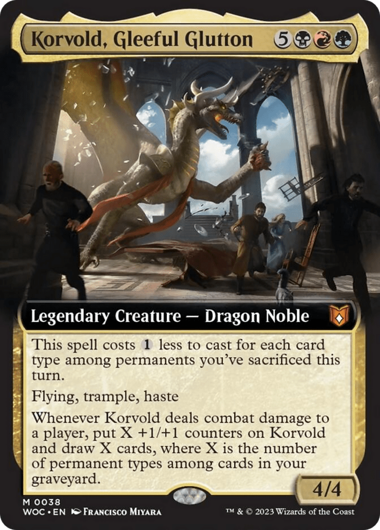 Korvold, Gleeful Glutton (Extended Art) [Wilds of Eldraine Commander] MTG Single Magic: The Gathering  | Multizone: Comics And Games