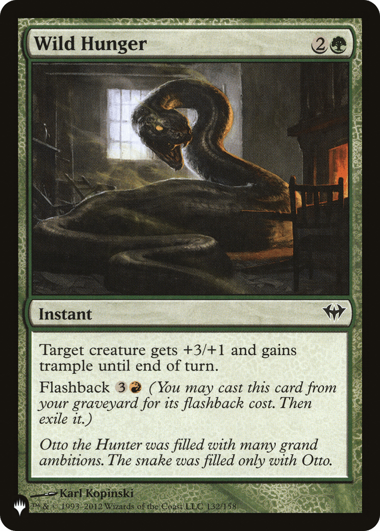 Wild Hunger [The List] MTG Single Magic: The Gathering  | Multizone: Comics And Games