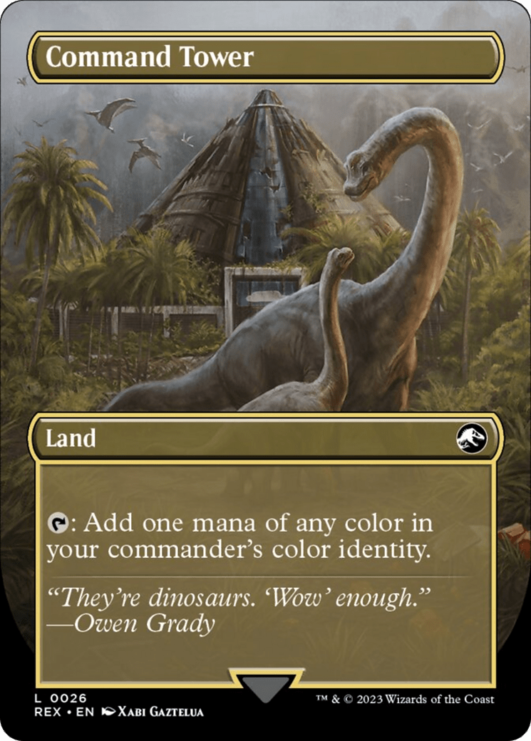 Command Tower // Command Tower (Borderless) [Jurassic World Collection] MTG Single Magic: The Gathering  | Multizone: Comics And Games