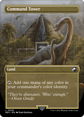 Command Tower // Command Tower (Borderless) [Jurassic World Collection] MTG Single Magic: The Gathering  | Multizone: Comics And Games