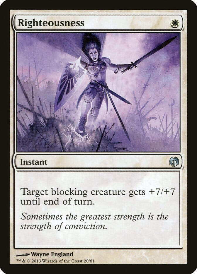 Righteousness [Duel Decks: Heroes vs. Monsters] MTG Single Magic: The Gathering  | Multizone: Comics And Games